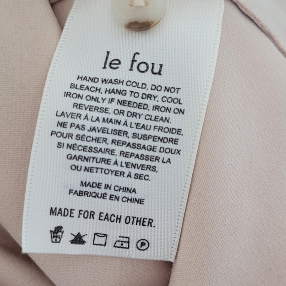 Cream coloured Wilfred Le Fou Funk faux suede button-up, size small - Picture 8 of 8